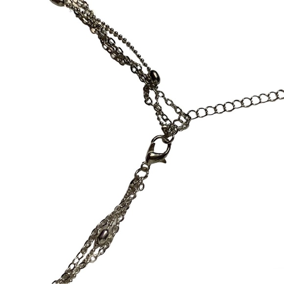 Three layer, silver necklace - Picture 3 of 4